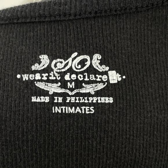 Basic Y2K Black Beater Tank 00s Ribbed Cotton Solid Layering Minimal Masc Size M - Picture 5 of 7